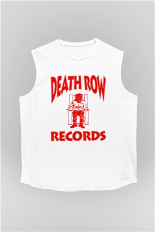 Death Row Records Beyaz Unisex Kolsuz Tişört