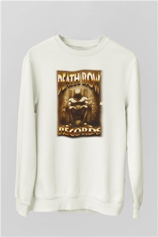 Death Row Records Beyaz Unisex Sweatshirt