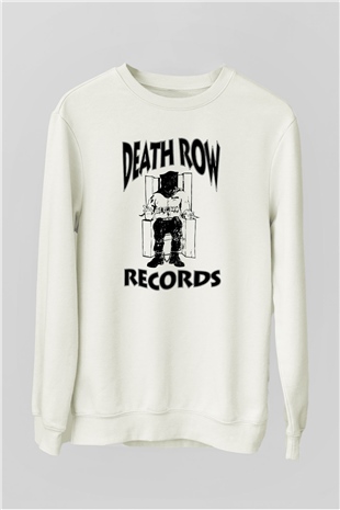 Death Row Records Beyaz Unisex Sweatshirt