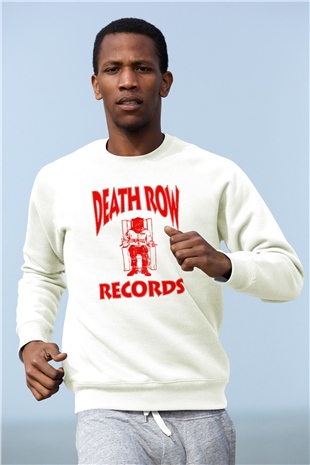 Death Row Records Beyaz Unisex Sweatshirt