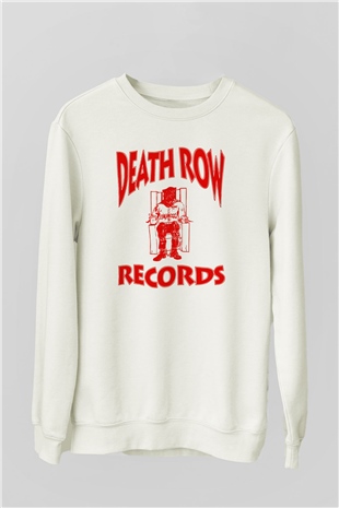 Death Row Records Beyaz Unisex Sweatshirt
