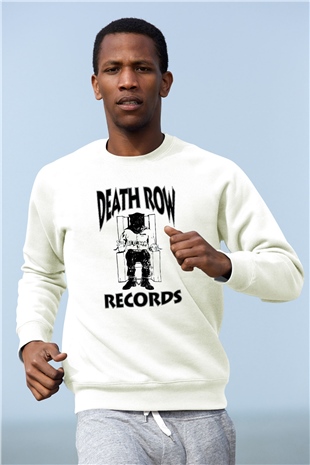 Death Row Records Beyaz Unisex Sweatshirt