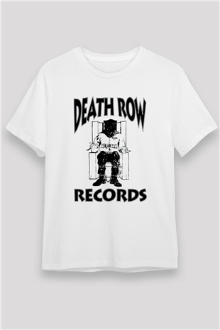 Death Row Records Beyaz Unisex Tişört T-Shirt - TişörtFabrikası