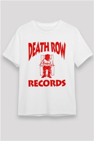 Death Row Records Beyaz Unisex Tişört T-Shirt - TişörtFabrikası