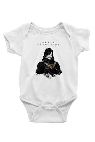 Death Stranding Baskılı Beyaz Unisex Bebek Body - Zıbın