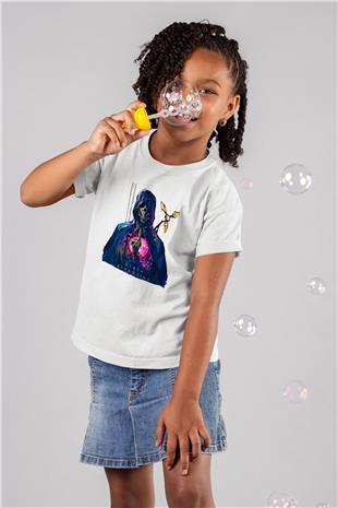 Death Stranding Baskılı Beyaz Unisex Beyaz Çocuk Tişört - Tshirt