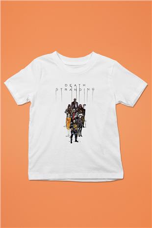 Death Stranding Baskılı Beyaz Unisex Beyaz Çocuk Tişört - Tshirt