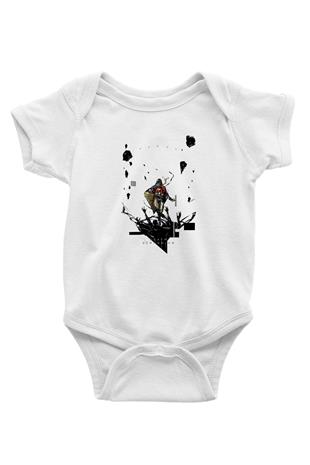 Death Stranding Baskılı Beyaz Unisex Bebek Body - Zıbın