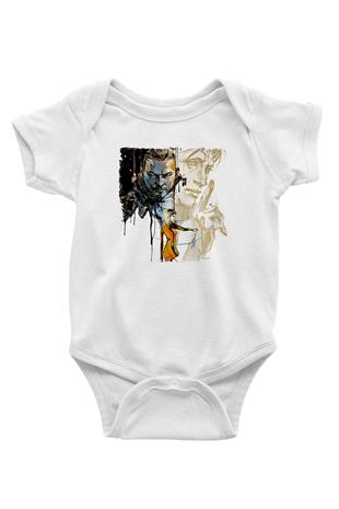 Death Stranding Baskılı Beyaz Unisex Bebek Body - Zıbın