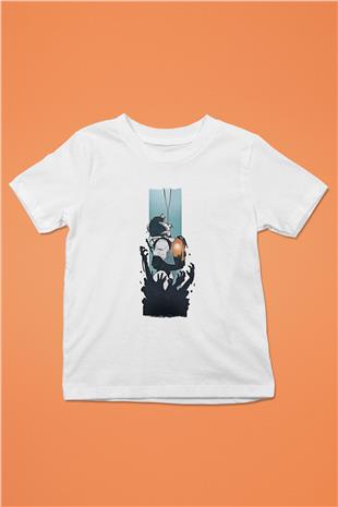 Death Stranding Baskılı Beyaz Unisex Beyaz Çocuk Tişört - Tshirt
