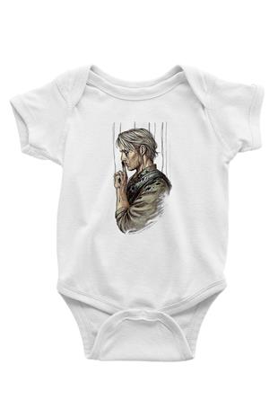 Death Stranding Baskılı Beyaz Unisex Bebek Body - Zıbın