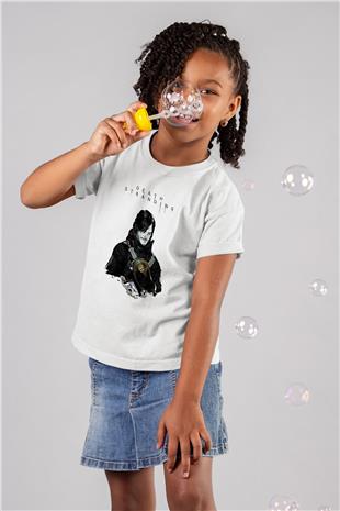 Death Stranding Baskılı Beyaz Unisex Beyaz Çocuk Tişört - Tshirt