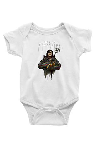 Death Stranding Baskılı Beyaz Unisex Bebek Body - Zıbın