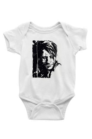 Death Stranding Baskılı Beyaz Unisex Bebek Body - Zıbın