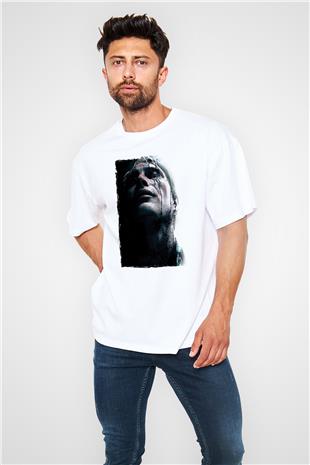 Death Stranding Baskılı Beyaz Unisex Oversize Tişört - Tshirt