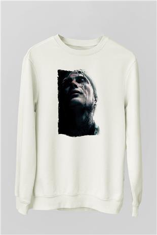 Death Stranding Baskılı Beyaz Unisex Sweatshirt