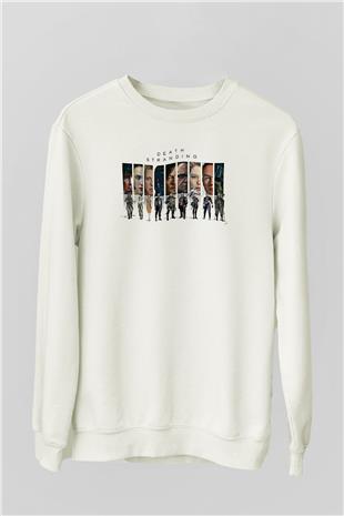 Death Stranding Baskılı Beyaz Unisex Sweatshirt