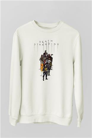 Death Stranding Baskılı Beyaz Unisex Sweatshirt