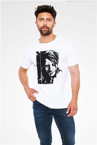 Death Stranding Baskılı Unisex Beyaz Tişört - Tshirt