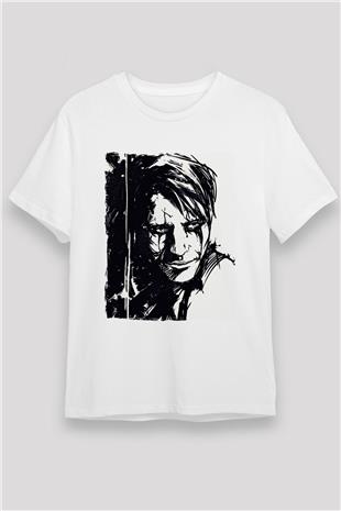 Death Stranding Baskılı Unisex Beyaz Tişört - Tshirt