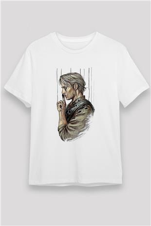Death Stranding Baskılı Unisex Beyaz Tişört - Tshirt