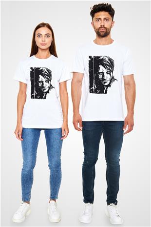 Death Stranding Baskılı Unisex Beyaz Tişört - Tshirt