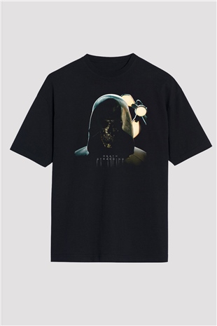 Death Stranding Baskılı Unisex Siyah Oversize Tişört - Tshirt