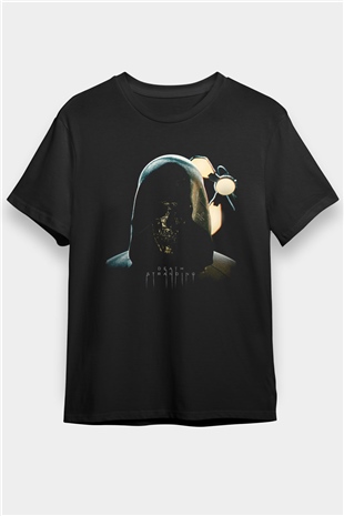 Death Stranding Baskılı Unisex Siyah Tişört - Tshirt