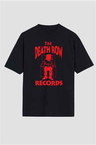 Deathrow Siyah Unisex Oversize Tişört T-Shirt