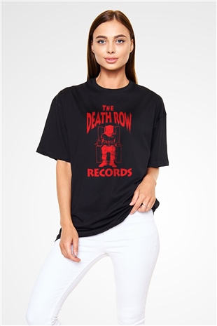 Deathrow Siyah Unisex Oversize Tişört T-Shirt