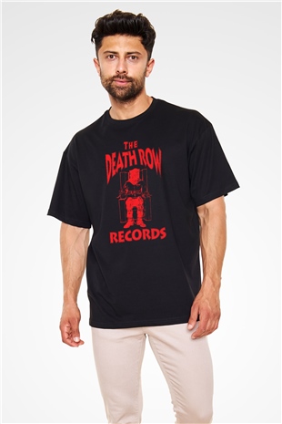 Deathrow Siyah Unisex Oversize Tişört T-Shirt