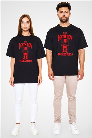 Deathrow Siyah Unisex Oversize Tişört T-Shirt