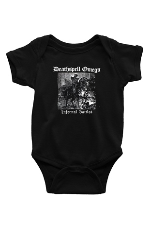 Deathspell Omega Baskılı Unisex Siyah Bebek Body - Zıbın