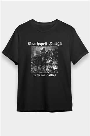 Deathspell Omega Baskılı Unisex Siyah Tişört - Tshirt