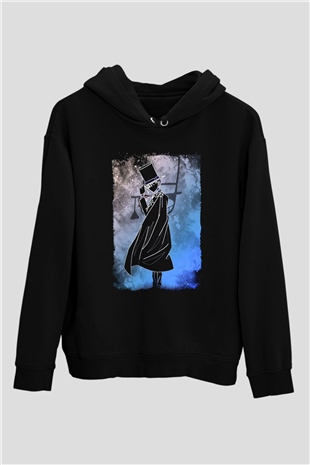 Dedektif Siyah Unisex Kapüşonlu Sweatshirt