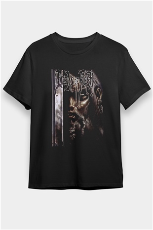 Deeds of Flesh Baskılı Unisex Siyah Tişört - Tshirt
