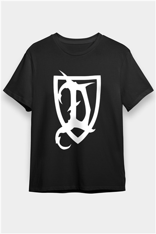 Deeds of Flesh Baskılı Unisex Siyah Tişört - Tshirt