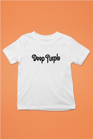 Deep Purple Baskılı Beyaz Unisex Çocuk Tişört