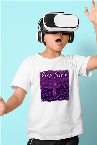 Deep Purple Baskılı Unisex Beyaz Çocuk Tişört