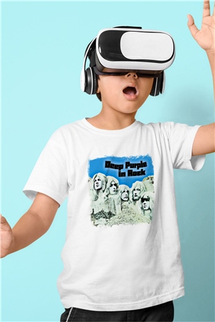 Deep Purple Baskılı Unisex Beyaz Çocuk Tişört