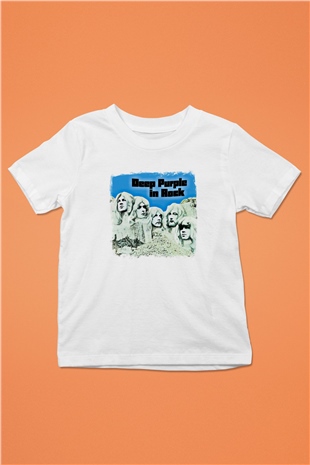 Deep Purple Baskılı Unisex Beyaz Çocuk Tişört
