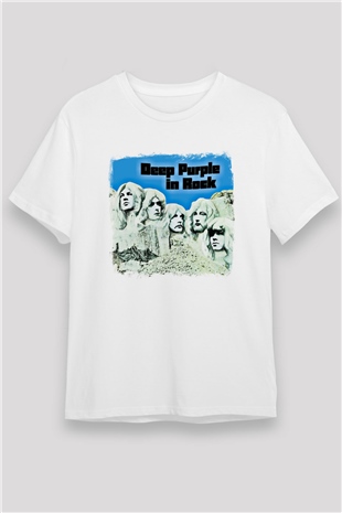 Deep Purple Baskılı Unisex Beyaz Tişört