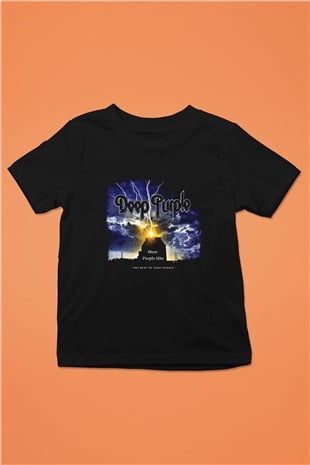 Deep Purple Baskılı Unisex Siyah Çocuk Tişört