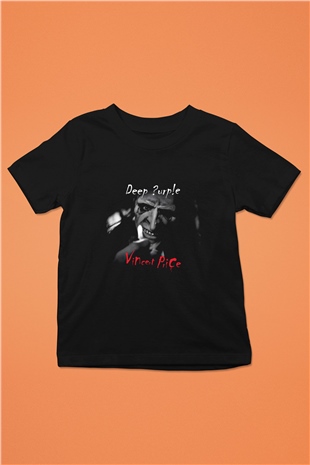 Deep Purple Baskılı Unisex Siyah Çocuk Tişört
