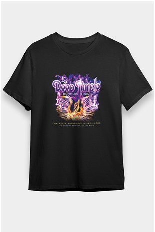 Deep Purple Baskılı Unisex Siyah Tişört