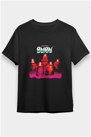 Deep Purple Baskılı Unisex Siyah Tişört