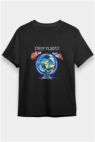 Deep Purple Baskılı Unisex Siyah Tişört