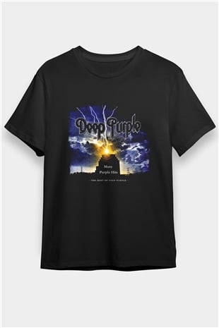 Deep Purple Baskılı Unisex Siyah Tişört