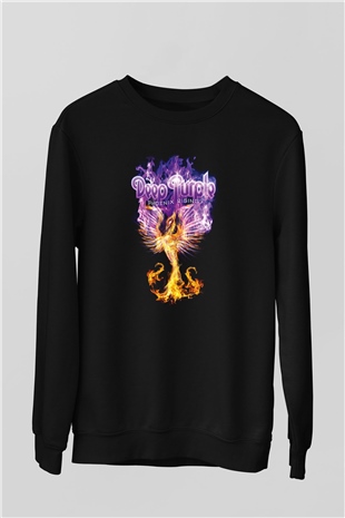 Deep Purple Siyah Unisex Sweatshirt