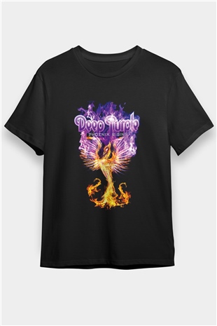 Deep Purple Siyah Unisex Tişört T-Shirt - TişörtFabrikası